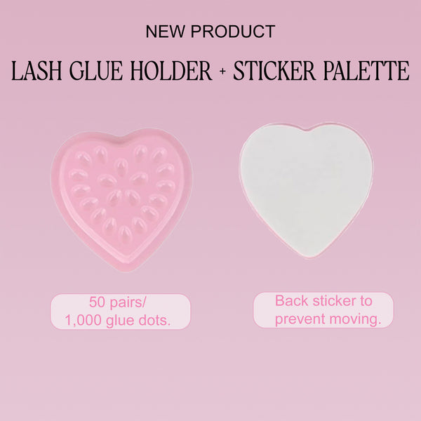 lash glue holder and sticker palette, lash extensions palette, lash palette with sticker, lash artist tool, lash glue palette, lash sticker palette